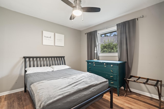 4619 Jenkins Ave Unit 1-4, North Charleston, SC 29405 - bedroom with wood finished floors, baseboards, and ceiling fan