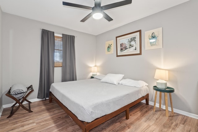 4619 Jenkins Ave Unit 1-4, North Charleston, SC 29405 - bedroom with wood finished floors, baseboards, and a ceiling fan