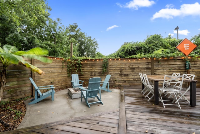 4619 Jenkins Ave Unit 1-4, North Charleston, SC 29405 - wooden terrace featuring a fenced backyard and outdoor dining area