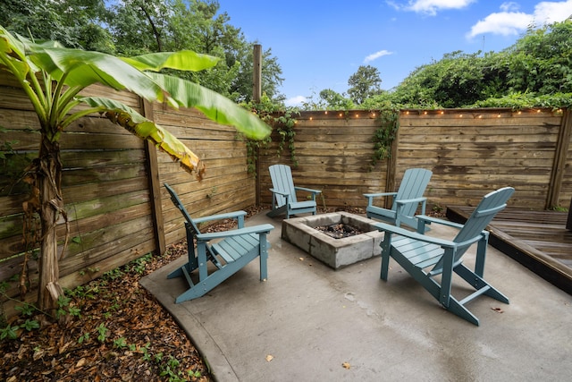 4619 Jenkins Ave Unit 1-4, North Charleston, SC 29405 - view of patio featuring an outdoor fire pit