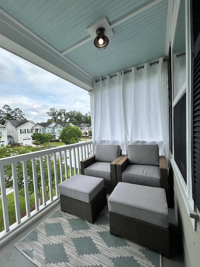 balcony with a residential view