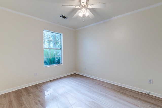 6275 Rolling Fork Rd Unit 401, North Charleston, SC 29406 - empty room featuring wood finished floors, crown molding, and a ceiling fan