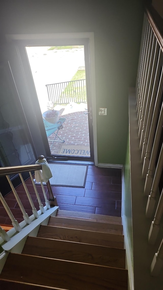 117 Valeworth Dr, Irmo, SC 29063 - stairs with wood finished floors and baseboards