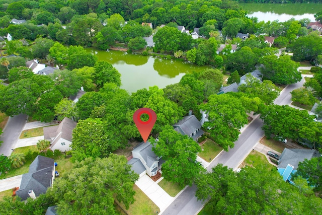 1394 Center Lake Dr, Mount Pleasant, SC 29464 - aerial perspective of suburban area with a large body of water