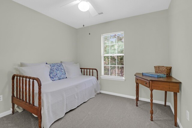 1394 Center Lake Dr, Mount Pleasant, SC 29464 - bedroom with carpet floors, baseboards, and a ceiling fan