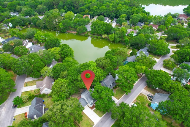 1394 Center Lake Dr, Mount Pleasant, SC 29464 - aerial view of residential area featuring a nearby body of water