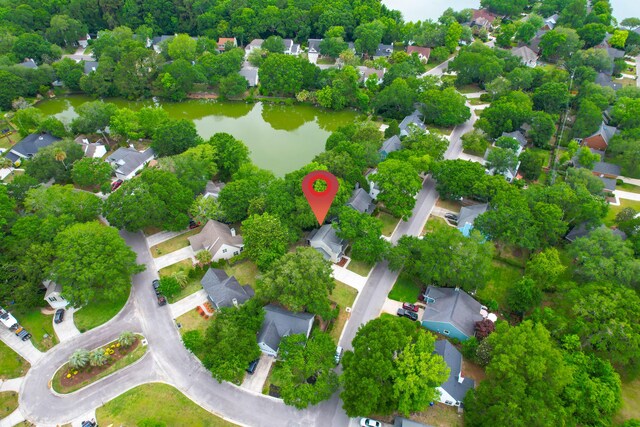 1394 Center Lake Dr, Mount Pleasant, SC 29464 - aerial perspective of suburban area with a nearby body of water