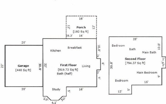 1394 Center Lake Dr, Mount Pleasant, SC 29464 - home floor plan