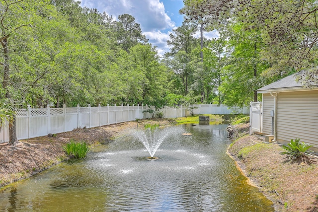 188 Midland Pkwy Unit 516, Summerville, SC 29485 - water view featuring a fenced backyard and a tree filled landscape