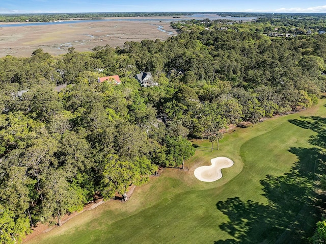 bird's eye view featuring golf course view