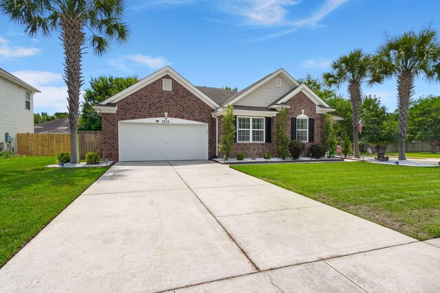 7030 Billberry St, Hanahan, SC 29410 - view of front facade with brick siding, an attached garage, and concrete driveway