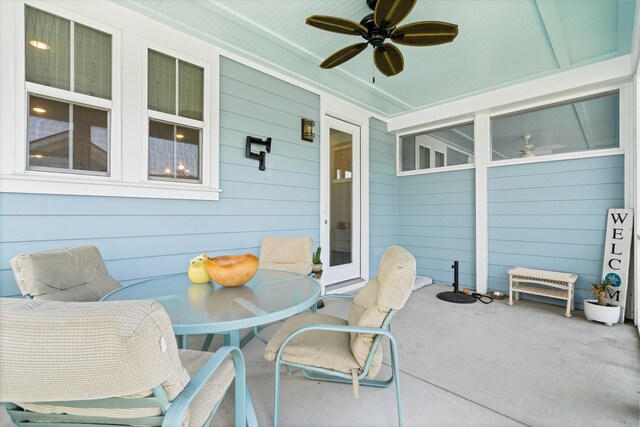 557 Blueway Ave, Summerville, SC 29486 - view of patio / terrace featuring ceiling fan and outdoor dining area
