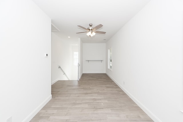 corridor featuring light hardwood / wood-style flooring