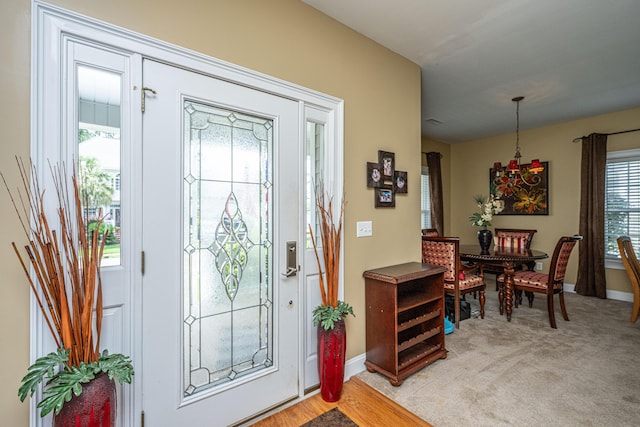 1409 Bloomingdale Ln, Mount Pleasant, SC 29466 - foyer with baseboards and light carpet