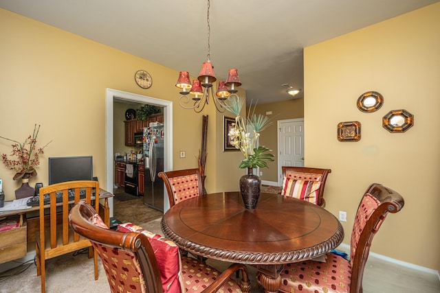 1409 Bloomingdale Ln, Mount Pleasant, SC 29466 - dining space featuring a chandelier and baseboards