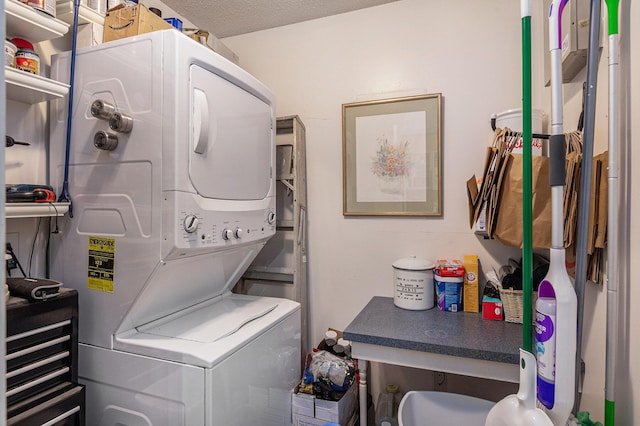 506 Arlington Dr Unit F, Charleston, SC 29414 - laundry room featuring estacked washer and dryer