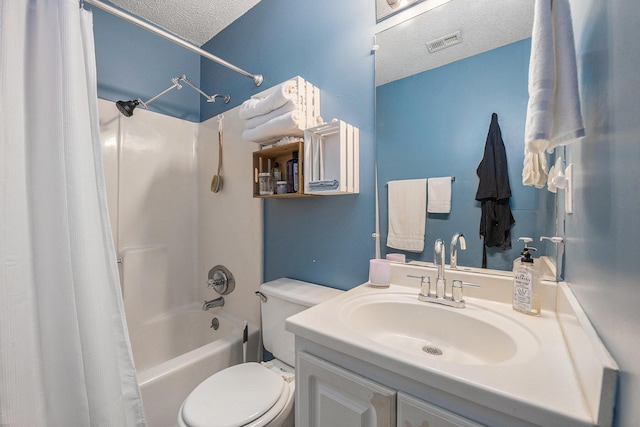 506 Arlington Dr Unit F, Charleston, SC 29414 - full bath featuring a textured ceiling, toilet, vanity, and shower / bath combination with curtain