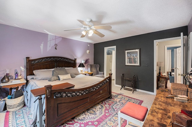 506 Arlington Dr Unit F, Charleston, SC 29414 - bedroom with light colored carpet, baseboards, and ceiling fan
