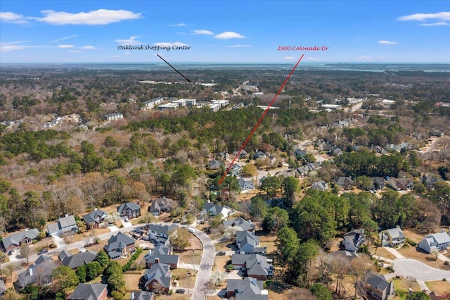 aerial view featuring a residential view