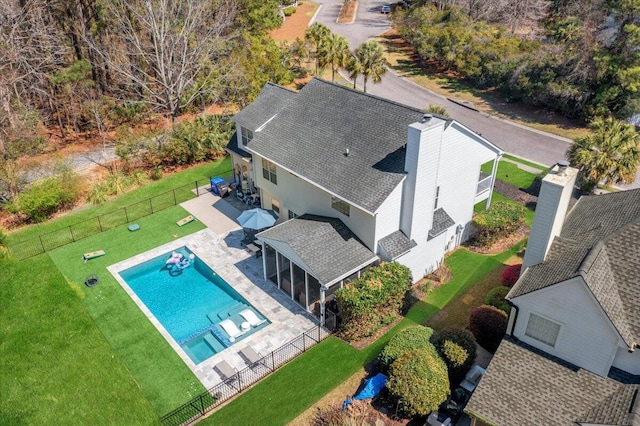 birds eye view of property