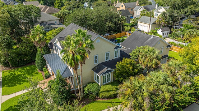 drone / aerial view featuring a residential view