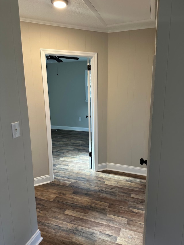 1516 N Avalon Cir, Charleston, SC 29407 - hall featuring ornamental molding, wood finished floors, and baseboards