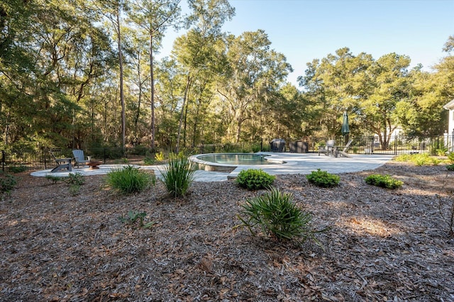 view of yard with a patio