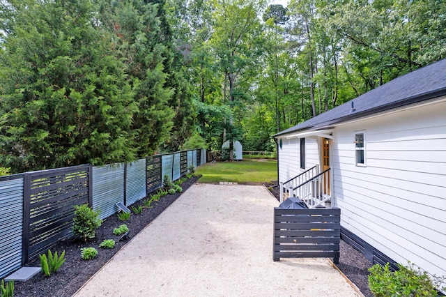 view of patio with fence