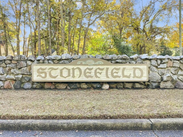 view of community sign