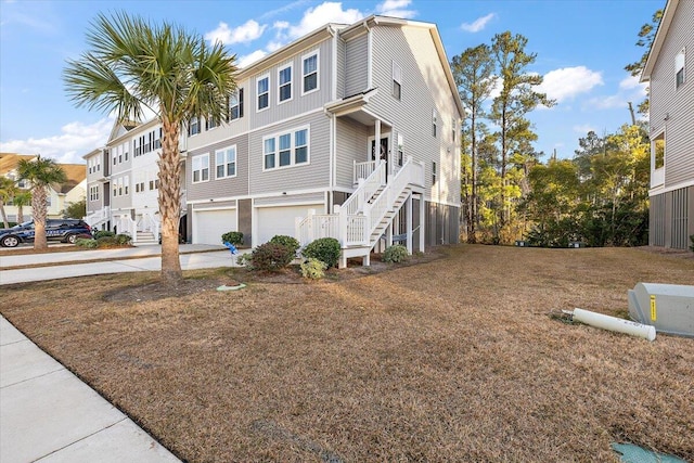 view of property featuring a garage