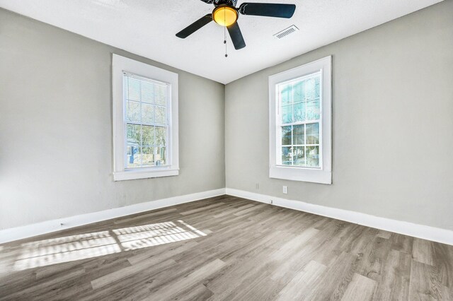 2674 Houston St, North Charleston, SC 29405 - unfurnished room featuring wood finished floors, baseboards, and ceiling fan