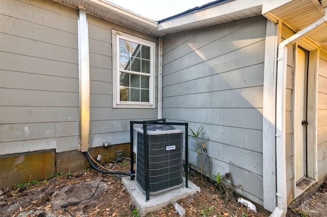 exterior details featuring central AC unit