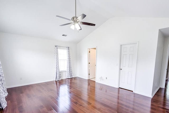 1350 Pinyon Pine Dr, Ladson, SC 29456 - unfurnished bedroom with lofted ceiling, wood finished floors, and a ceiling fan