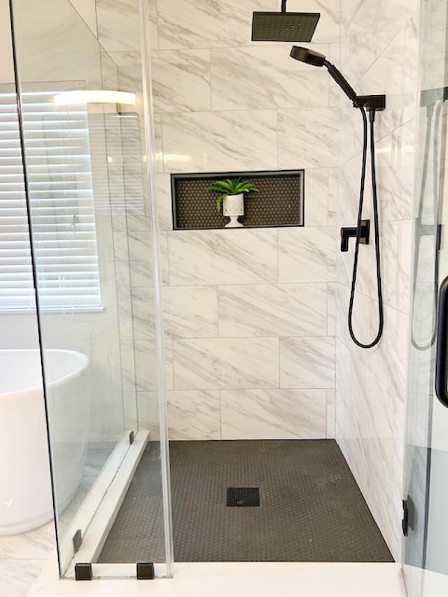 1350 Pinyon Pine Dr, Ladson, SC 29456 - bathroom featuring a stall shower and a freestanding bath