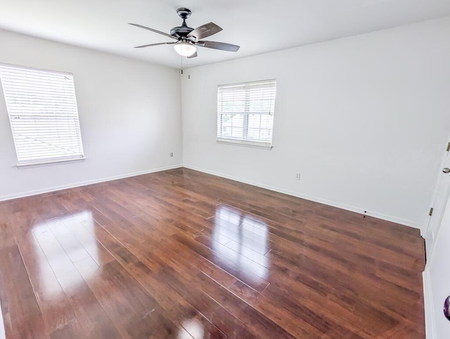 1350 Pinyon Pine Dr, Ladson, SC 29456 - empty room featuring dark wood finished floors and a ceiling fan