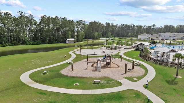 491 Cedarview Rd, Summerville, SC 29486 - view of property's community with a water view, a lawn, and view of scattered trees