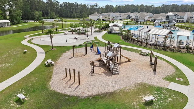 491 Cedarview Rd, Summerville, SC 29486 - view of property's community with a residential view, a water view, view of wooded area, and a yard