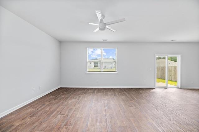 491 Cedarview Rd, Summerville, SC 29486 - empty room featuring wood finished floors, baseboards, and ceiling fan
