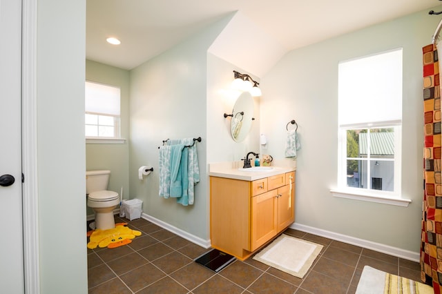 212 Chester Ln, Cottageville, SC 29435 - full bathroom featuring tile patterned floors, toilet, baseboards, and vanity
