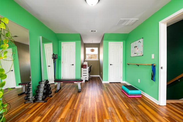 212 Chester Ln, Cottageville, SC 29435 - foyer entrance with baseboards, visible vents, and wood finished floors