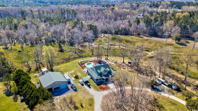 212 Chester Ln, Cottageville, SC 29435 - drone / aerial view with a wooded view