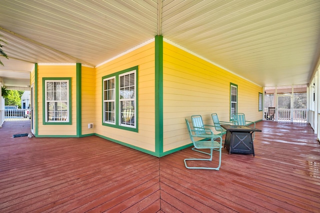 212 Chester Ln, Cottageville, SC 29435 - view of wooden deck