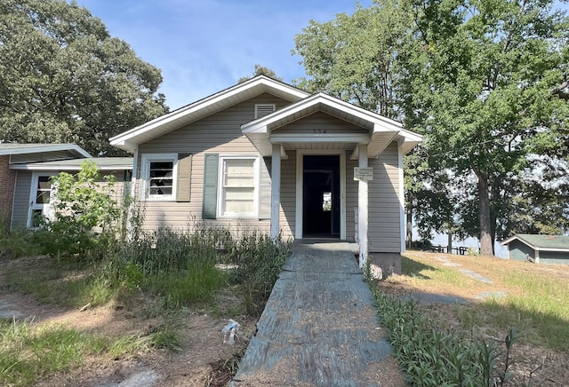 view of bungalow-style house