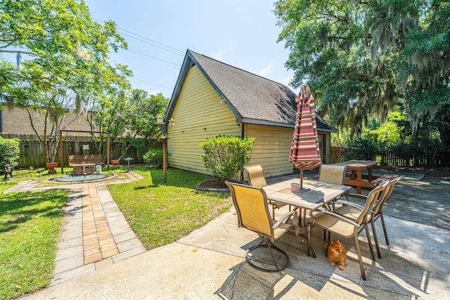 5302 Helene Dr, North Charleston, SC 29418 - view of patio with outdoor dining area
