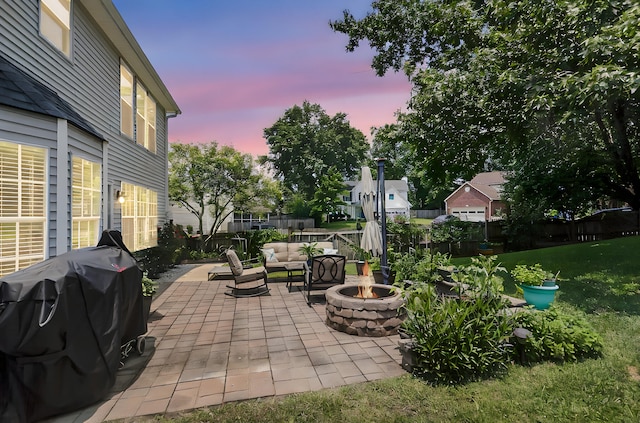 100 Conset Bay Ct, Goose Creek, SC 29445 - view of patio / terrace with an outdoor fire pit and area for grilling