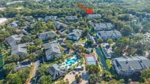 aerial view of property's location