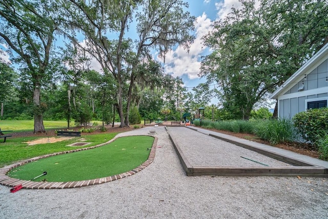 2024 Lanneau Ln, Johns Island, SC 29455 - surrounding community with a putting area and view of scattered trees