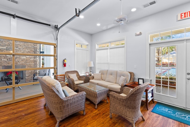 interior space with wood-type flooring