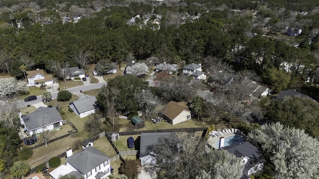 aerial view featuring a residential view