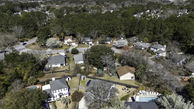 birds eye view of property with a residential view